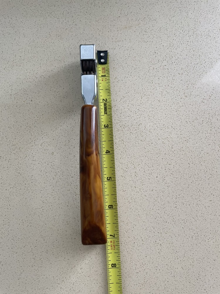 Vintage 7.25" Long Butterscotch Bakelite Handle Knife Sharpener