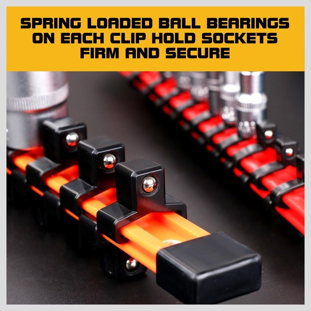 Efficient Tool Organization: 3Pcs Color-Coded Double-Sided Socket Holders