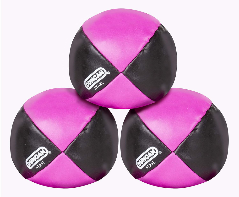 Juggling Balls, Multicolor, Vinyl Shells, Circus Balls with 4 Panel Design, Plas