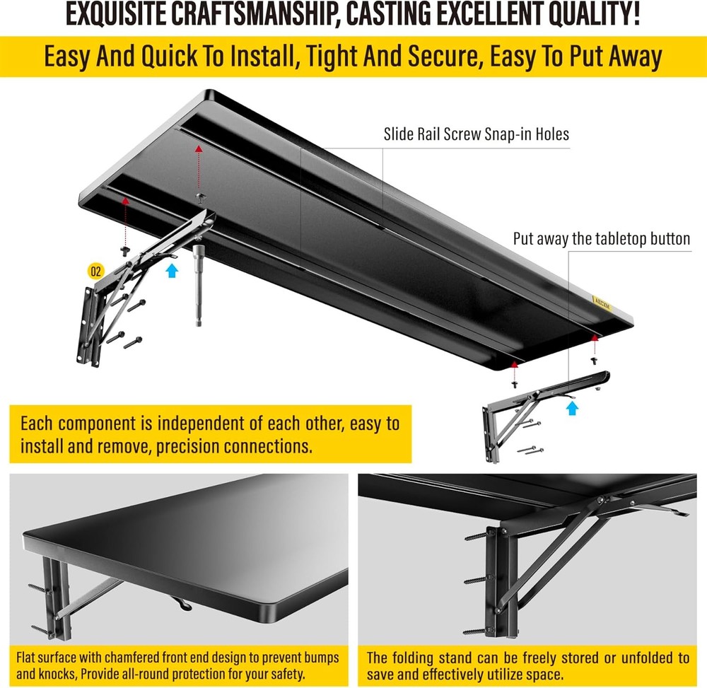 1.3x4ft Adjustable Folding Storage Rack Shelf for Garage Organization