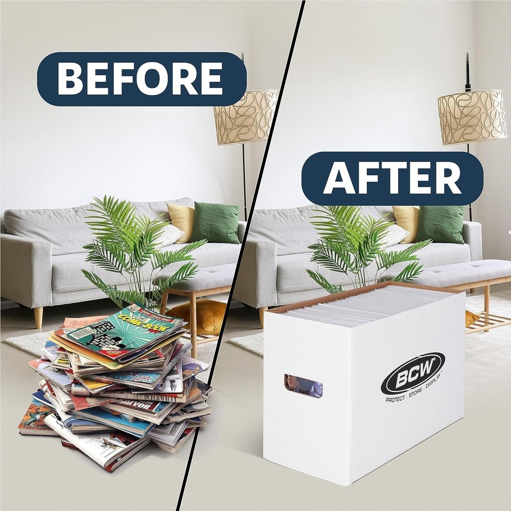 10 Comic Books Storage Boxes Short Holds 150-175 Stackable Durable Archive BCW