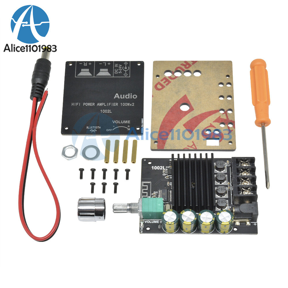 2x100W TPA3116 Mini 5.0 Bluetooth High power Amplifier Board Adjustable Button