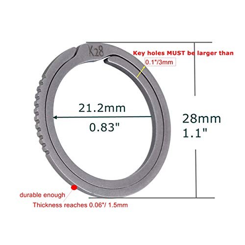 Titanium Quick Release Side Pushing Key Rings Gear Creative Classic Keyring