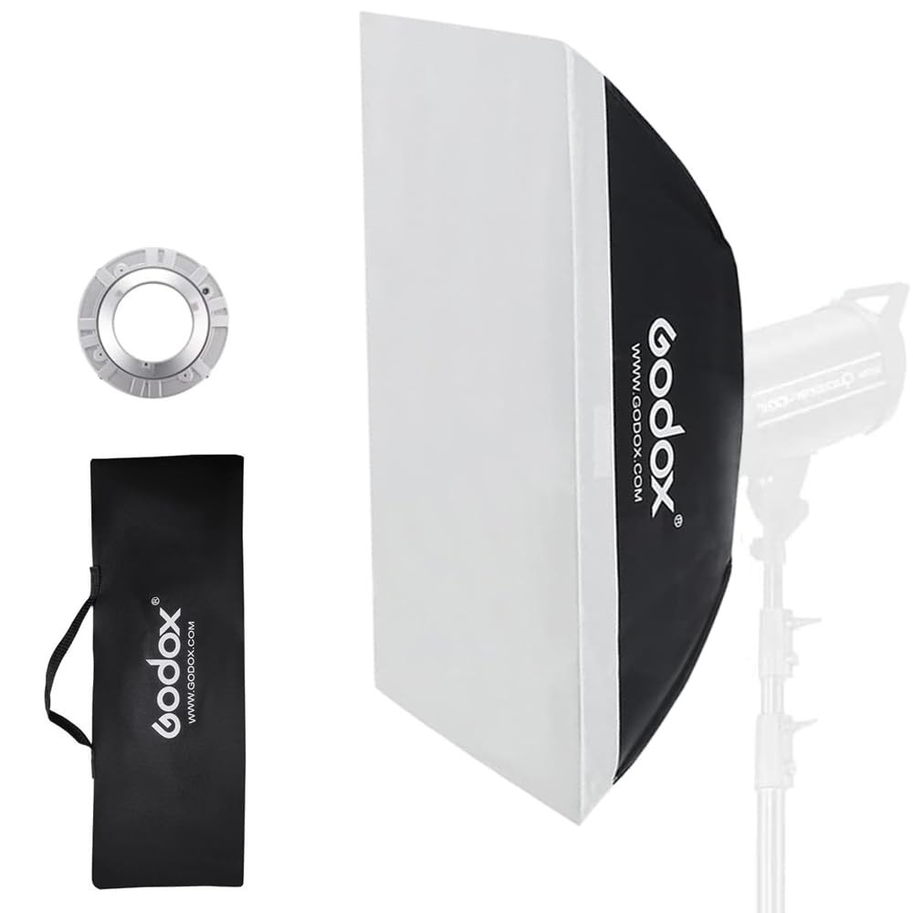 Softbox 60x90CM Bowens Mount, Rectangular Photography Soft Box Diffuser Modif...