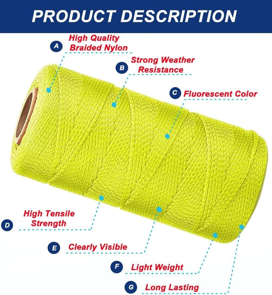 3 Rolls Mason Line String Line #18 Braided Nylon String,Nylon Twine Construct...