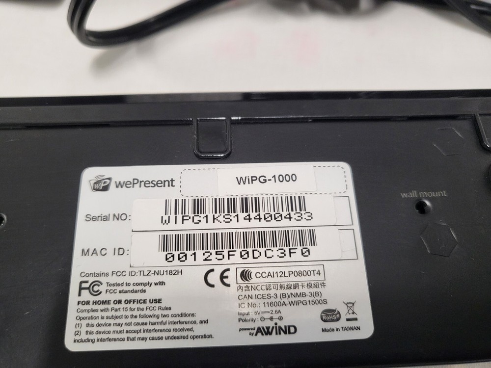 WePresent WiPG-1000 WIPG Wireless Interactive Presentation Gateway