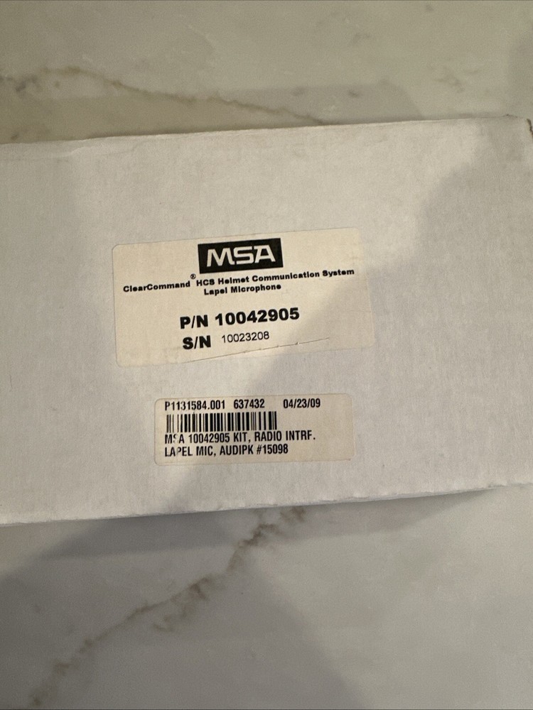 MSA CLEARCOMMAND HCS HELMET COMMUNICATION SYSTEM (LAPEL MICROPHONE)10042905