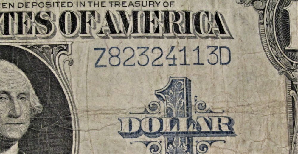 1923 $1 ONE DOLLAR “HORSE BLANKET” SILVER CERTIFICATE LARGE SIZE NOTE