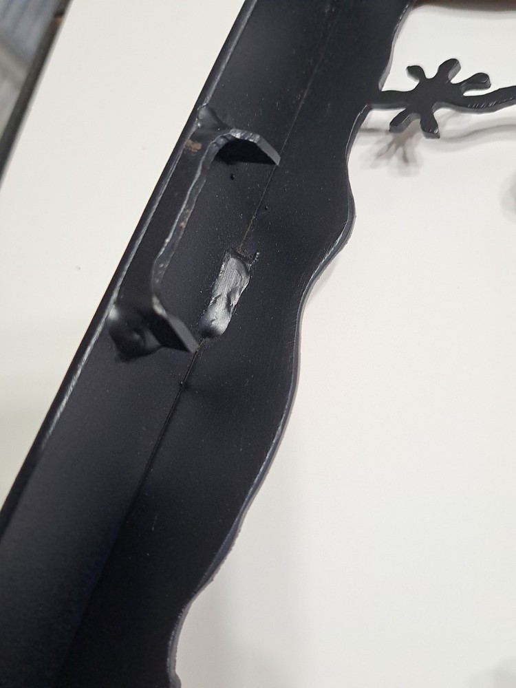 Heavy Metal Rectangular Shaped Clock MCM With Pendulum