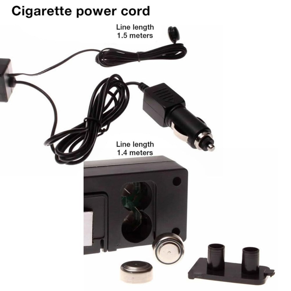 3 In1 Car Digital LCD Clock Time+Temperature+Voltage Digital Dashboard Clock