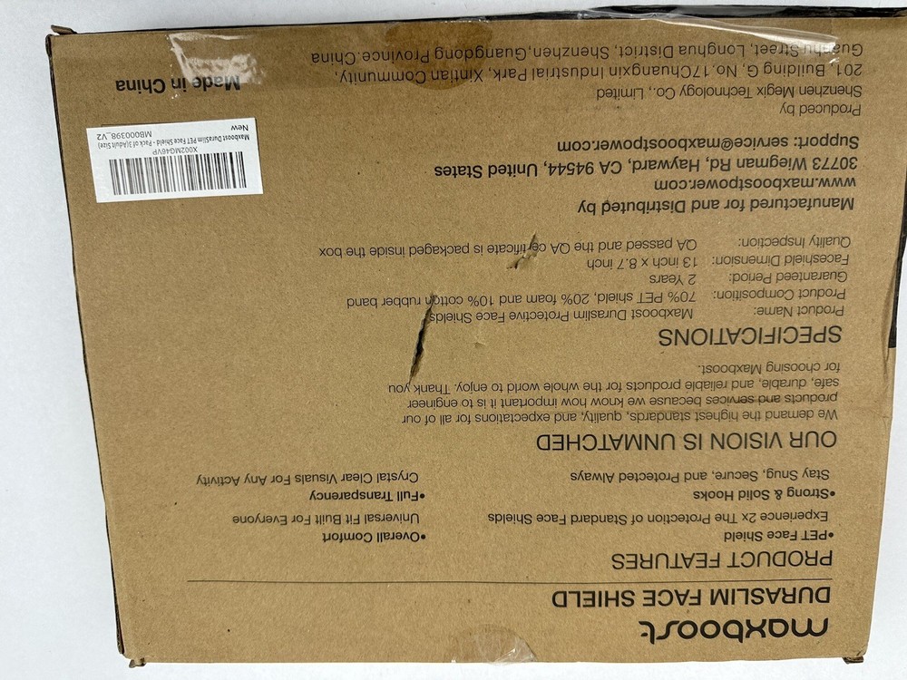 Maxboost Protective Face Shield - 3 Pack ( Size), DuraSlim Series Reusable Full
