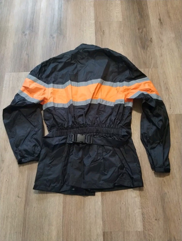 J & P Cycles Riding Jacket Waterproof Reflective Jacket Size Large Full Zip
