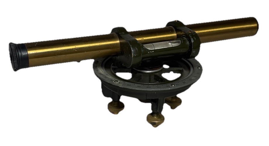 Vintage Brass Surveyor's Dumpy Level Transit