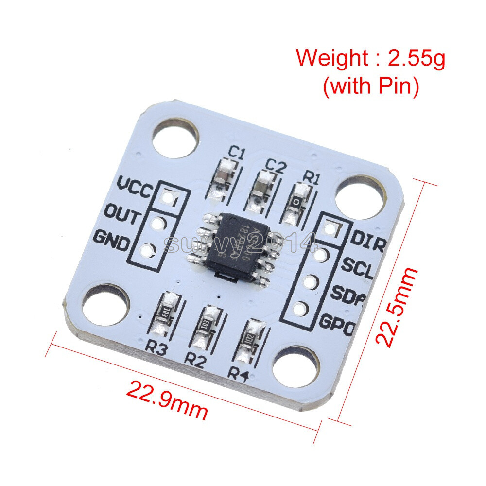 AS5600 magnetic encoder magnetic induction angle measurement sensor module