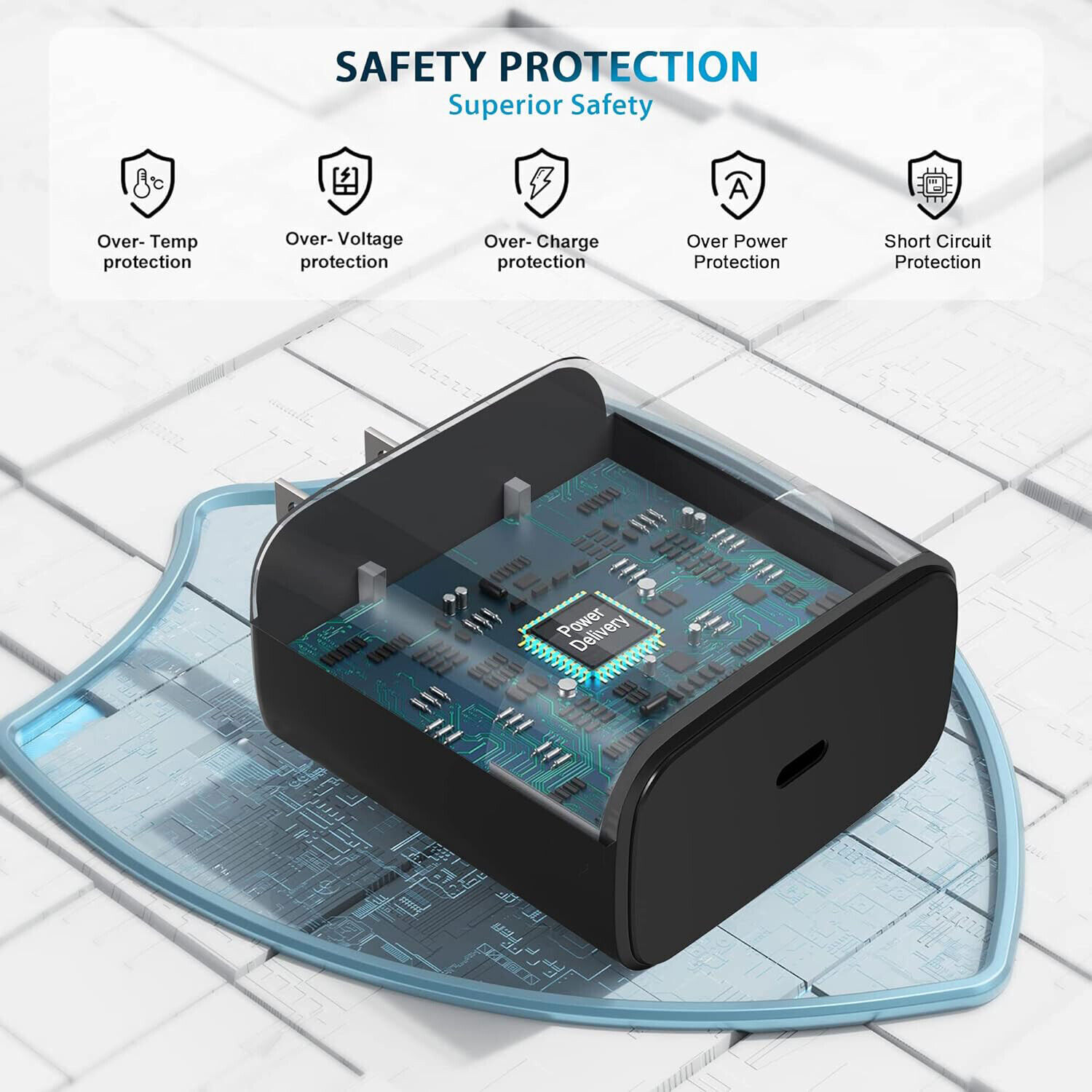 45W PD Fast Wall Charger+Type-C Cable For Samsung Galaxy S23 S22 S21 S20 Ultra H