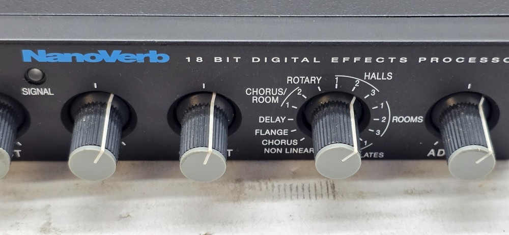 ALESIS NANOVERB 18 BIT DIGITAL EFFECTS PROCESSOR POWER PACK MANUAL DRUMS GUITAR
