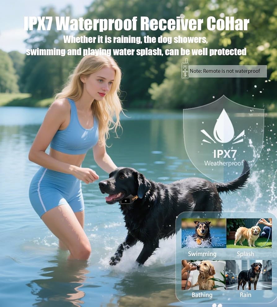 Dog Training Collar - 4200FT Remote Waterproof E-Collar with Vibration Shock