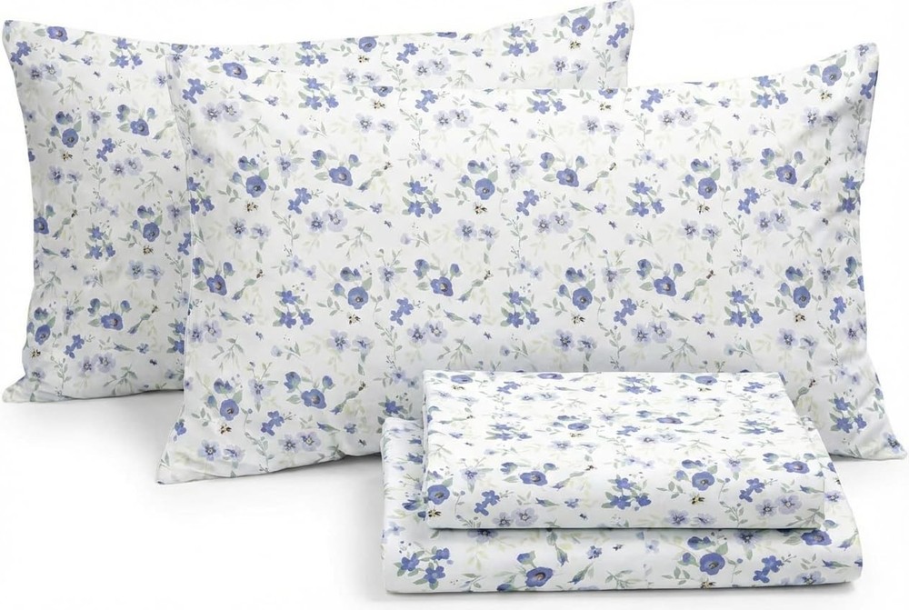 4 Piece Queen Sheet Set  Breathable, DoubleBrushed Patterned Cooling Sheets –...