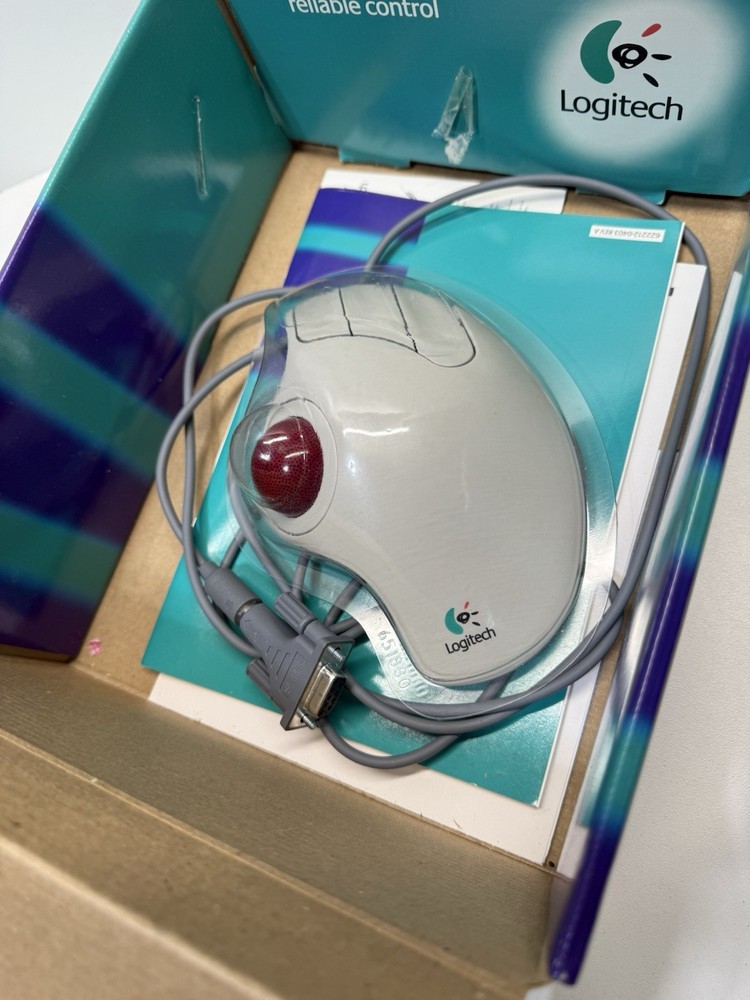 Logitech Trackman Marble Trackball Corded Mouse Model T-CH11 Untested