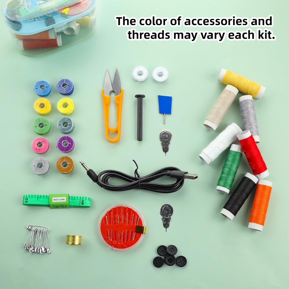 Mini Handheld Sewing Machine for Beginners, Adults Quick Stitching, Electric ...