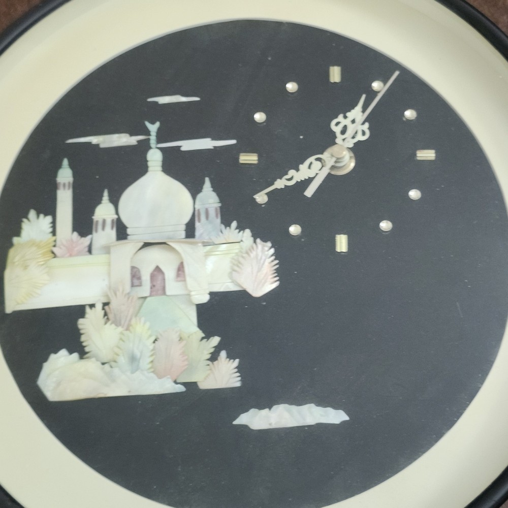 Vintage Mosque Wall Clock - WORKING (NO BACK COVER)