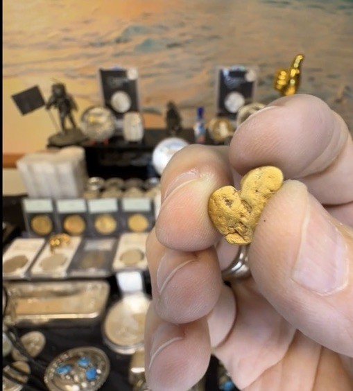 2.09 Gram Caborca Mexico Gold Nugget- AU - XRF TESTED 23k+- “BUTT CHEEKS/ Moon”