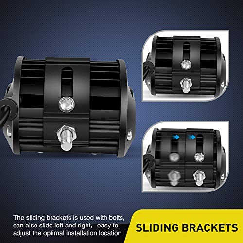 2PCS Base Mounting Brackets Universal Kits for LED Light Bar, Slide Bracket