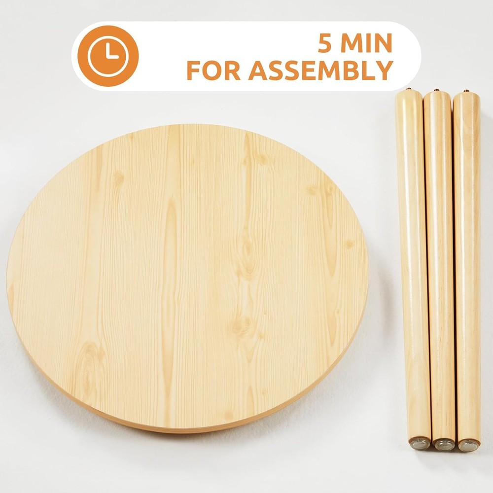 Small Round Side Table Modern Light Wood Side Table Bedside Nightstand End Table