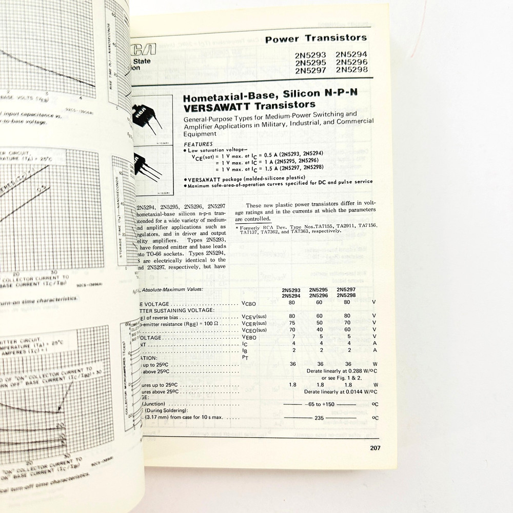 4 RCA Databooks 1974 Power Transitor, Thyristers Rects, COS/MOS, Linear Circuits