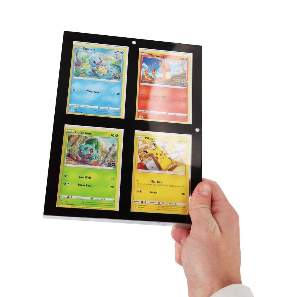 5 BCW Black Border Magnetic 35pt. Standard Sized 4-Card Holders