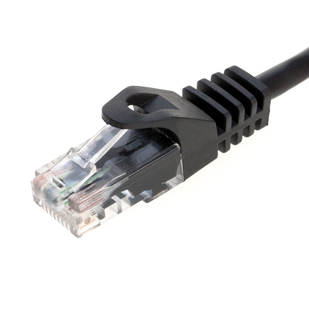 CAT6e/CAT6 Ethernet LAN Network RJ45 Patch Cable Black 25FT- 200FT Multipack LOT