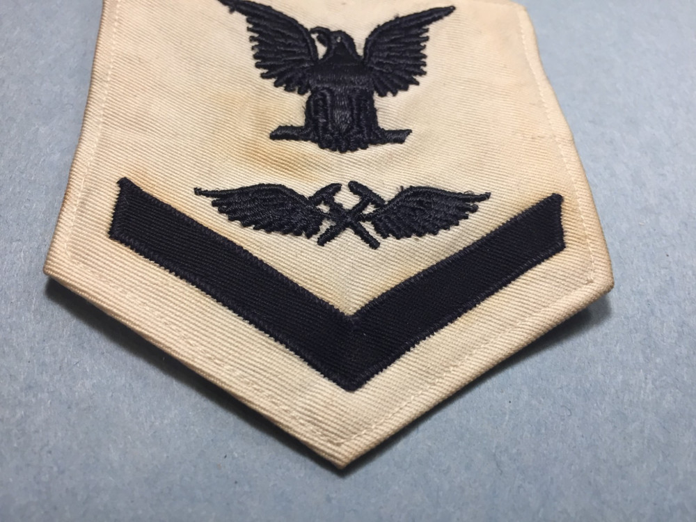 US Navy - Aviation Structural Mechanic 3rd class patch (Bk/wht) male size