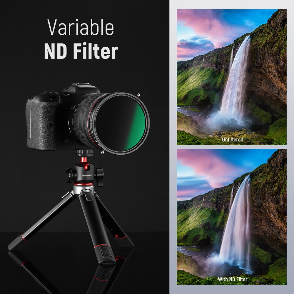 NEEWER 2 in 1 67mm HD Variable ND Filter ND2–ND32 Filter and CPL Filter