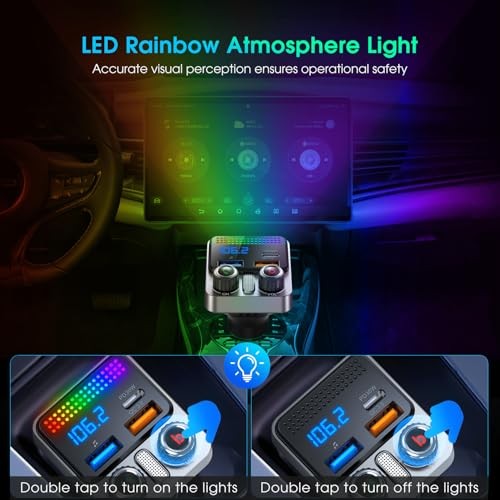 Bluetooth 5.4 Car Adapter 48W Charging USB Bluetooth Adapter for Car,Wireless