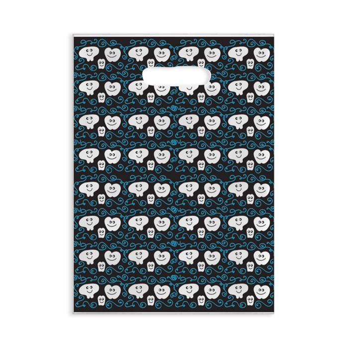 Plastic Bags Smiling Teeth Scatter 100/Box