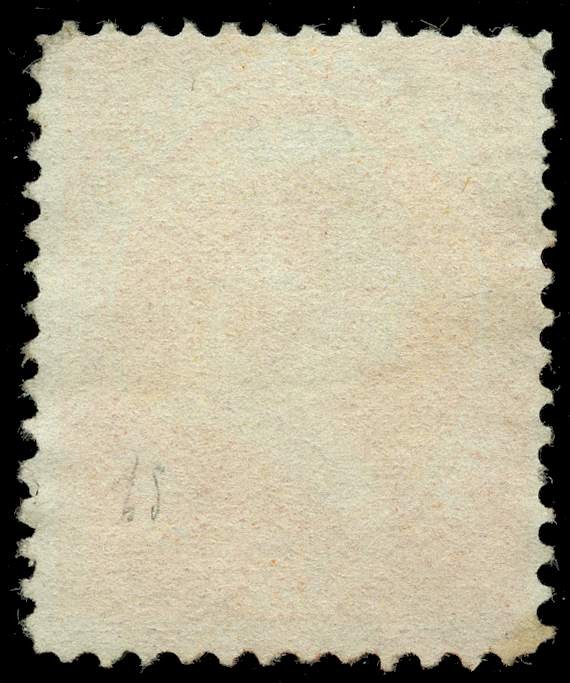 US # 152 15¢ Webster, Fine used, bold red cancel, 1 short perf