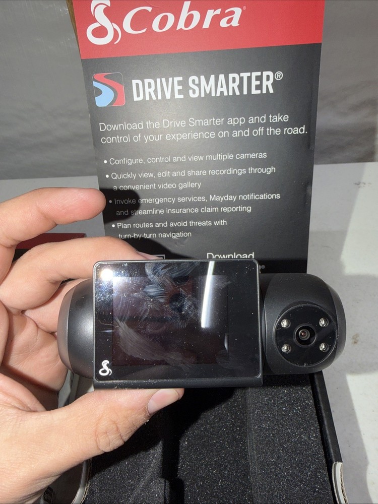 Cobra SC201 Dual View Smart Dash Cam - Black (UNTESTED!)