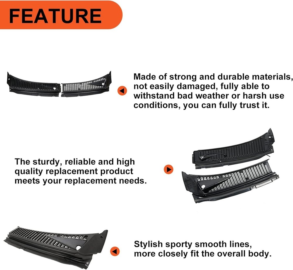 Windshield Wiper Cowl Cover Panel Replacement for Ford Super Duty & Excursion