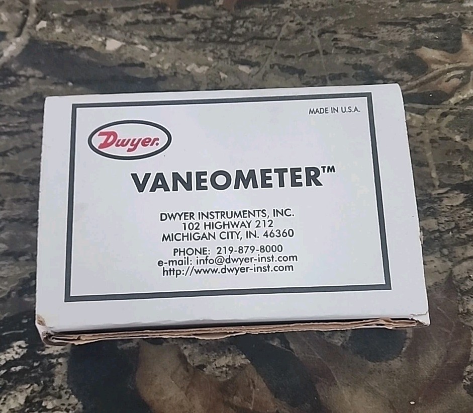 NOS Dwyer Instruments Inc. Vaneometer 480 Swing Vane Anemometer