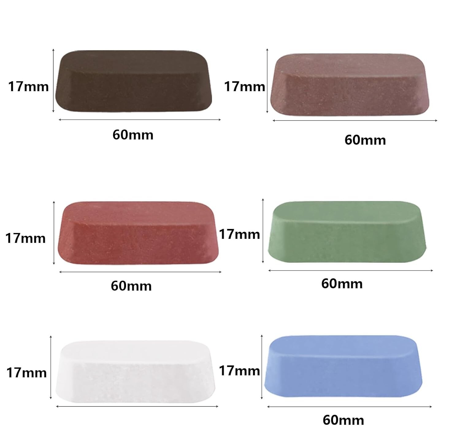 6 Pcs Metal Buffing Polishing Compound for Buffing Wheel Buffing Wheel Compound