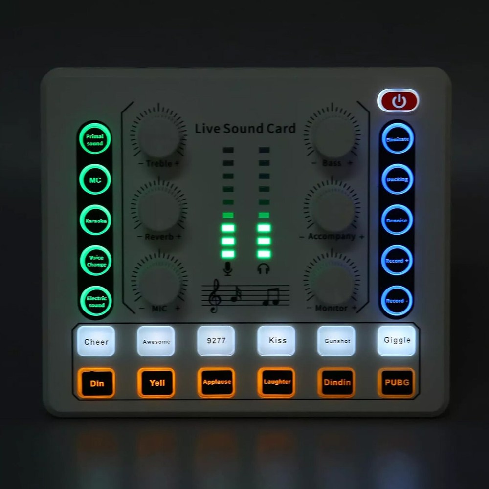 M8 Sound Card Live Streaming Interface External USB Live Broadcast Microphone