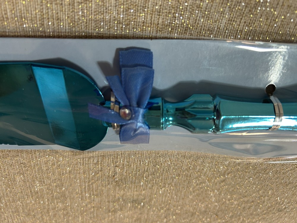 Cake Server Blue Plastic Knife