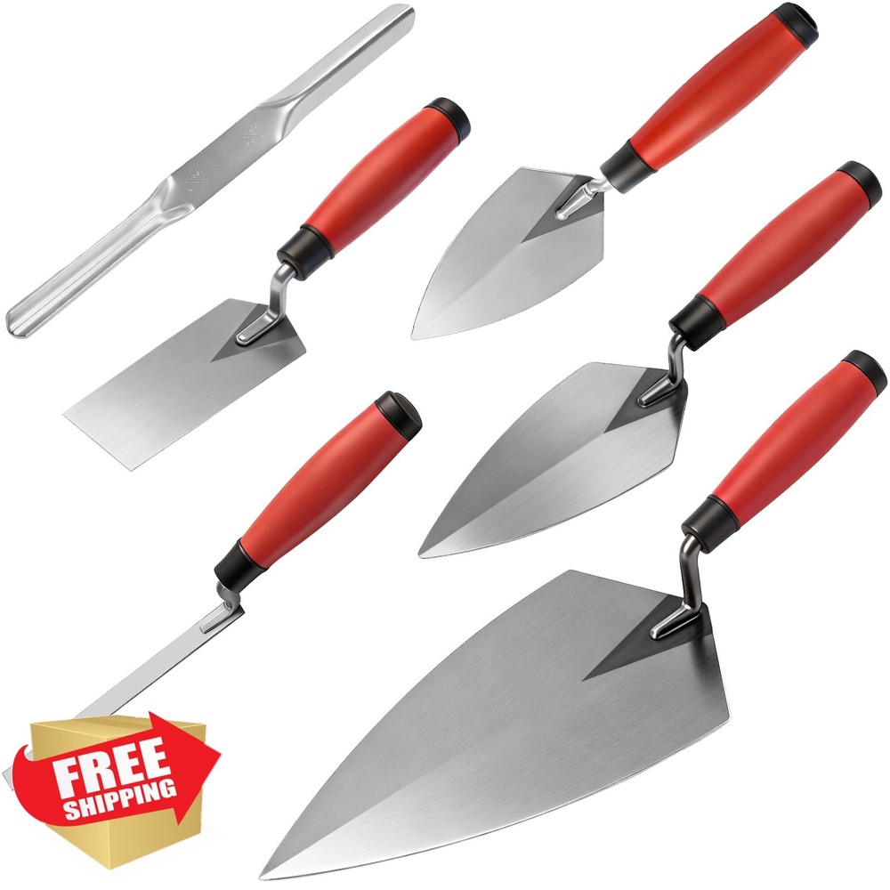 Masonry Hand Tool Set: Trowel, Margin, Tuck Point