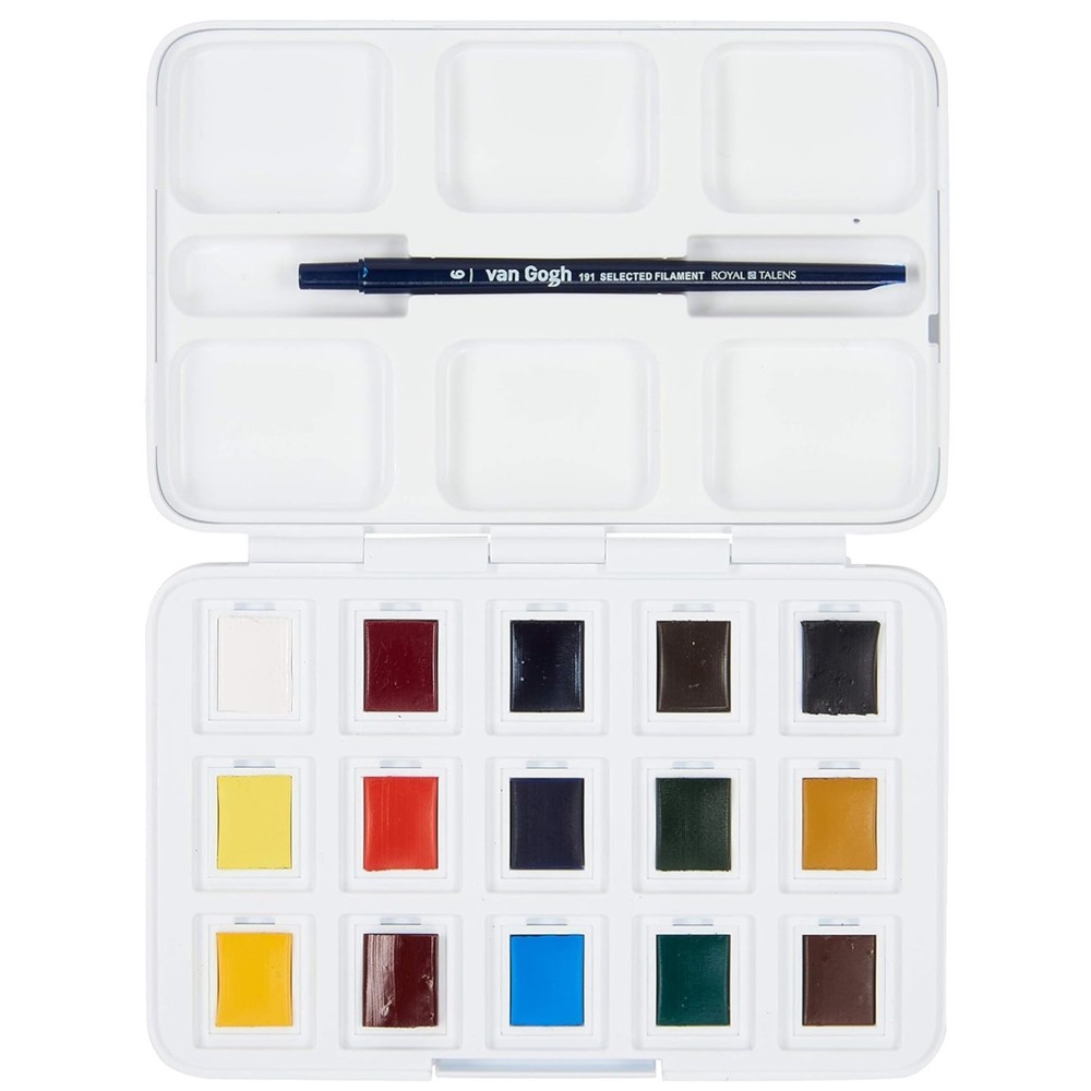Professional Watercolor Paint Set, 12+3 Selection