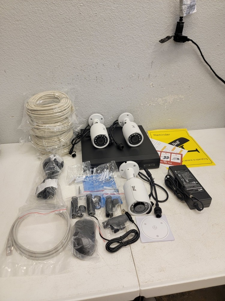 BNT HD 4 IP NVR 8 Channel Security Camera System 3 Cameras Only