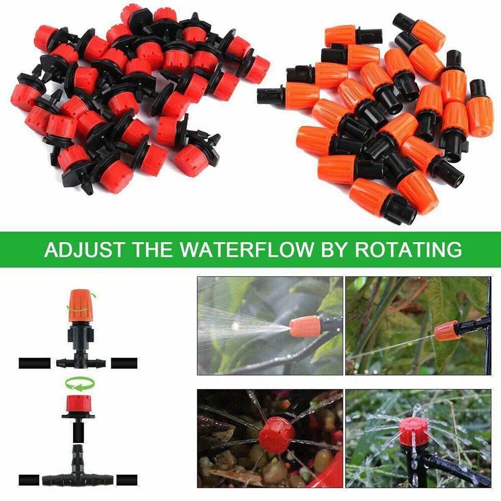 100FT Drip Irrigation System Kit Garden Plant Self Watering Micro Sprinkler Kit