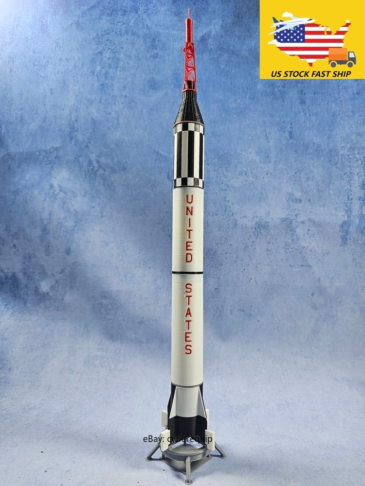 【US SHIP】1/60 Scale US NASA Redstone Rocket Spacecraft 3D Model Builded
