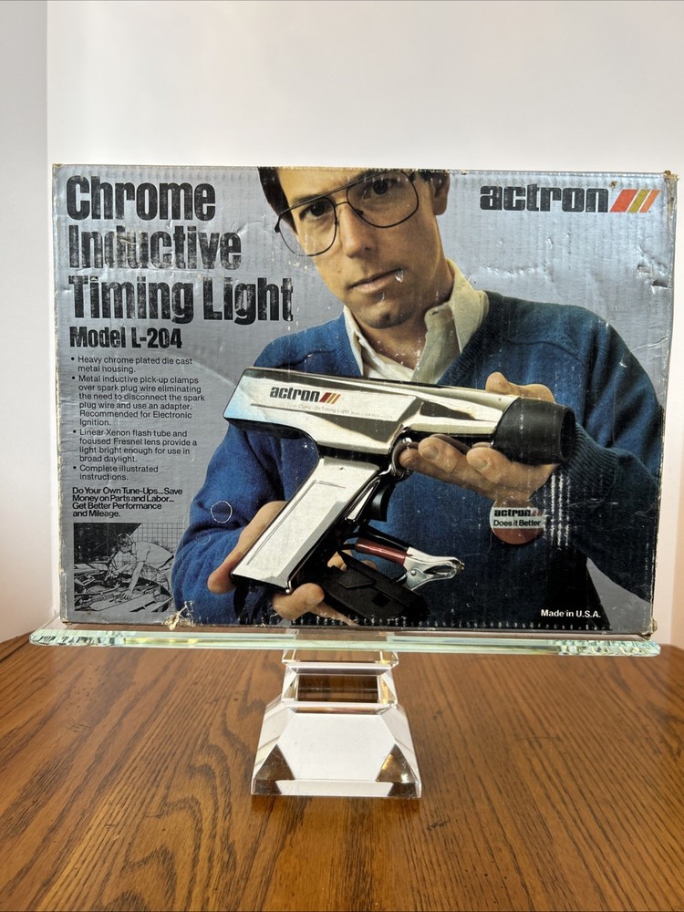 VTG Actron L-204 Chrome Inductive Timing Light DC Power Clamp On Untested
