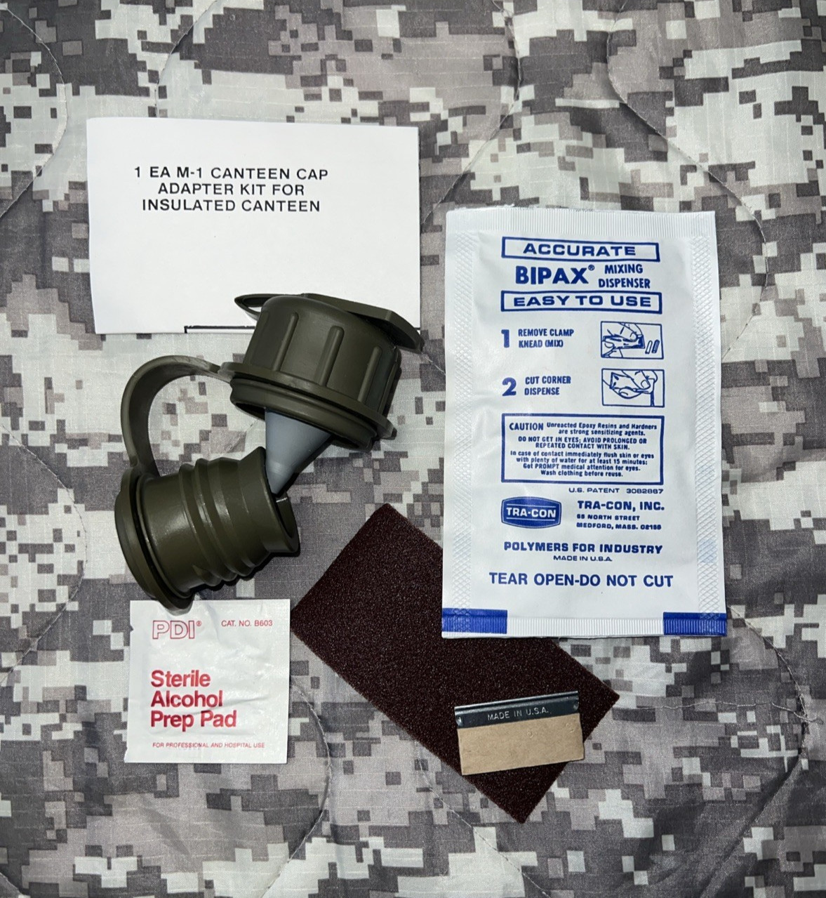 M-1 Canteen Cap Adapter Kit For Insulated Arctic Canteen NEW A-22