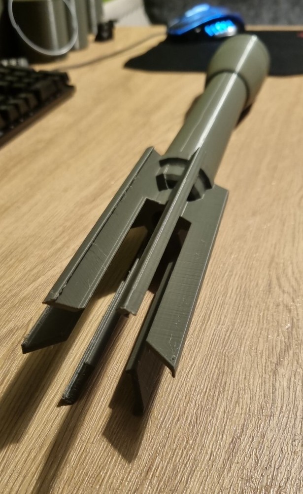 Full scale 3d Printed model Replica prop cosplay Bazooka M1A1 Round.